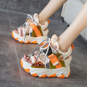 Chunky Neon-sandaler med høj platform og sporty detaljer - Preema