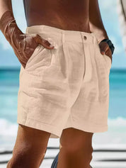 Klassiske Linned Slim Pasform Herreshorts | Forår | Sommer - Chons