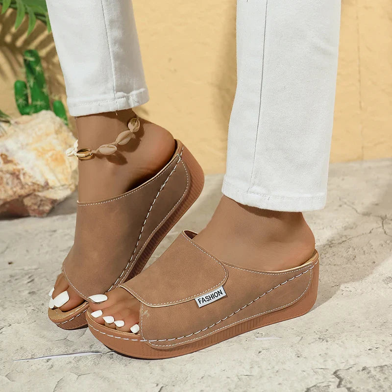 Peep Toe Platform Kile Sandaler - Ivannaz