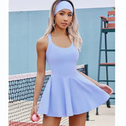 Dame Tennis og Golf Onesie - Rygkors Skort Jumpsuit - Harlana