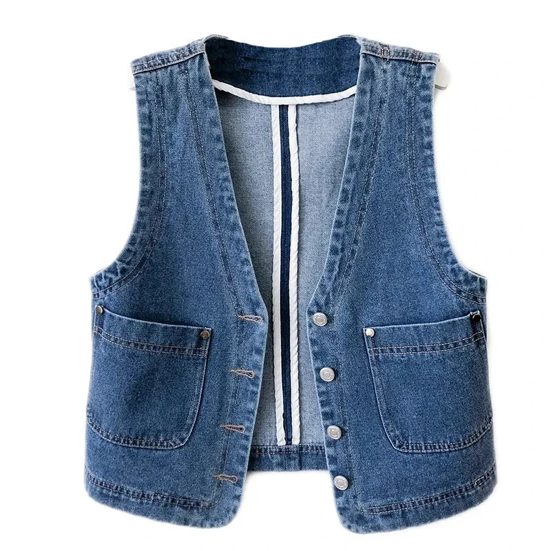 Casual denimvest til kvinder - Jajana