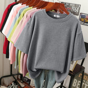 Bomuld basic plus-størrelse T-shirt til kvinder - Annika