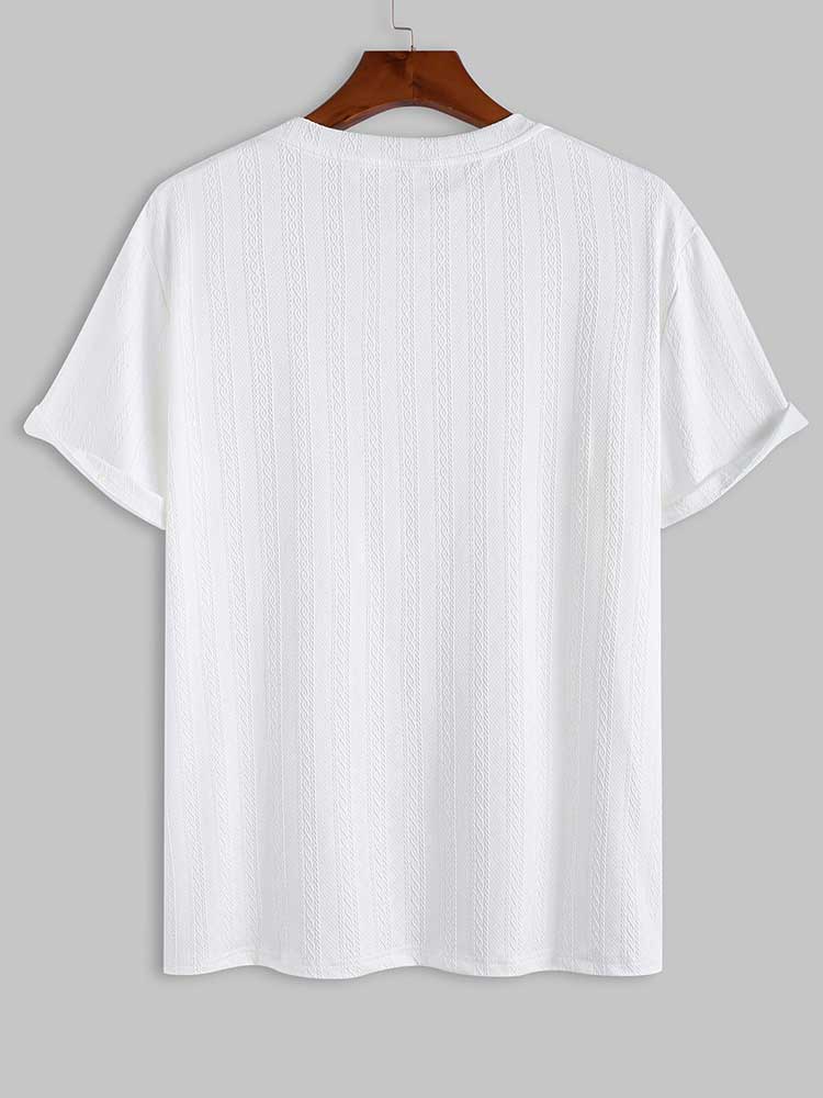 Gaban | Struktureret hvid T-shirt til mænd