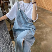 Falmet Overalls Denim kjole - Karila