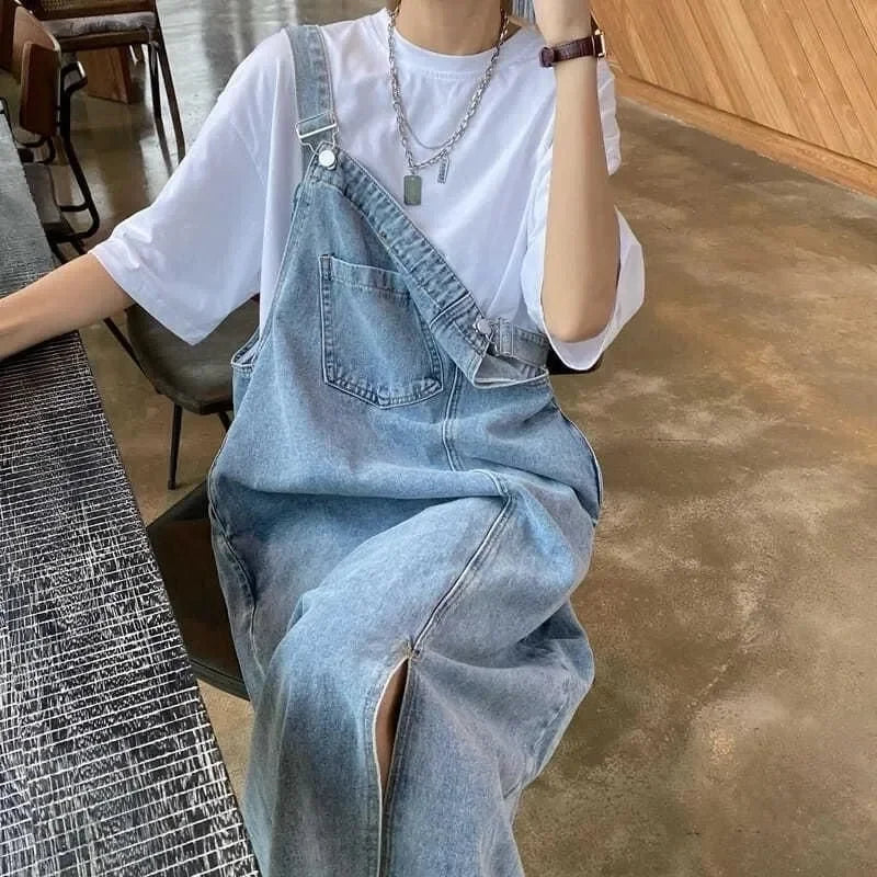 Falmet Overalls Denim kjole - Karila