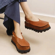Chunky slingback-sandaler med lukket front og rillet sål - Pendia
