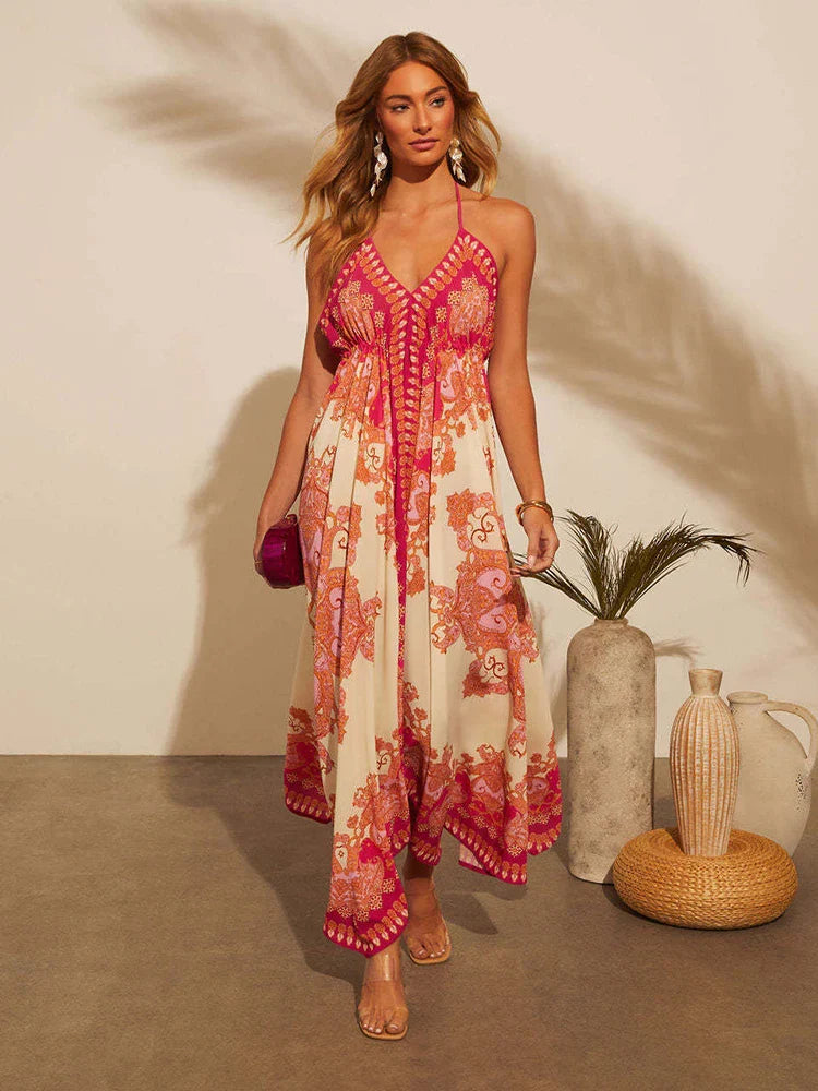 Boheme Grime Maxi Sommerkjole - Mareei