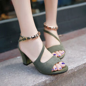 Stilfulde Beaded Romersk Inspirerede Trendy Kvinder Sandaler - Trashai