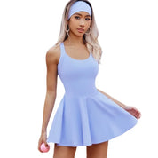 Dame Tennis og Golf Onesie - Rygkors Skort Jumpsuit - Harlana