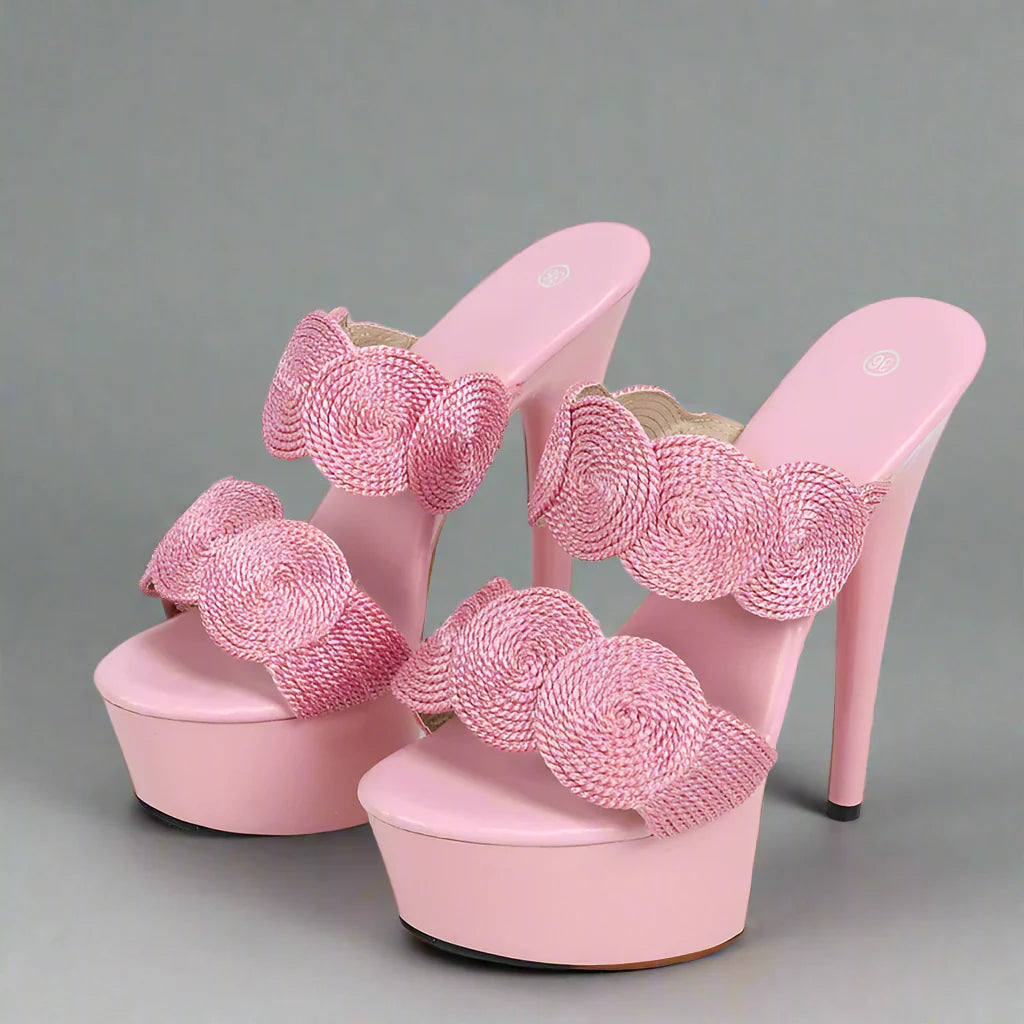 Højhælede Peep Toe Damesandaler - Meleni