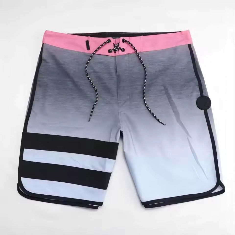 Strandshorts med kontraststrimler til mænd - Kevone