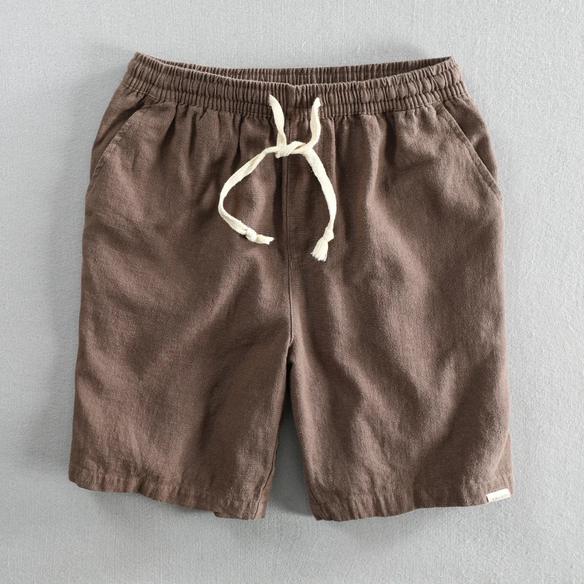 Åndbare Strandshorts i Hør i Slikfarver til Mænd - Matny