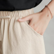 Casual Højtaljede Hørshorts til Kvinder - Shaya