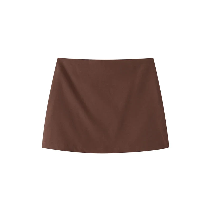 Elegant 2-delt Mini-Nederdel og Blazersæt med Ballonknapper - Lauran
