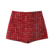 Sæt med Tweed-Jakke og Mini-Nederdel til Kvinder - Genina