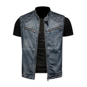 Retro nødlidende denimjakke til mænd - Rockeh