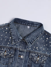 Elegance prydet med perler: denimjakken - Rasmin