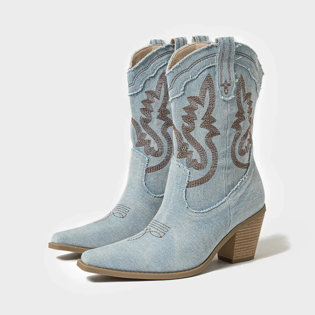 Broderede Vestlige Cowboystøvler til Kvinder | Forårs Kollektion - Adelia