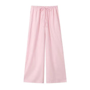 Forårs Linned Damesæt [ Kimono top + Brede Bukser ] - Marlani