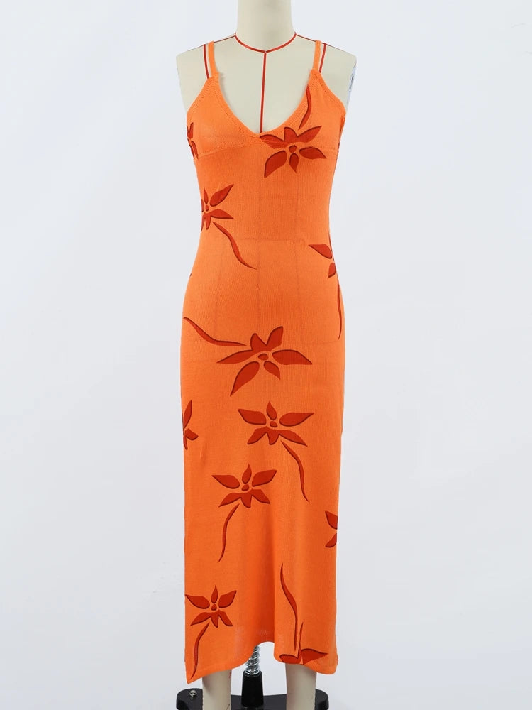 Lang Kjole med Jacquard-broderi til Kvinder – Elegant & Stilfuld - Ellenea