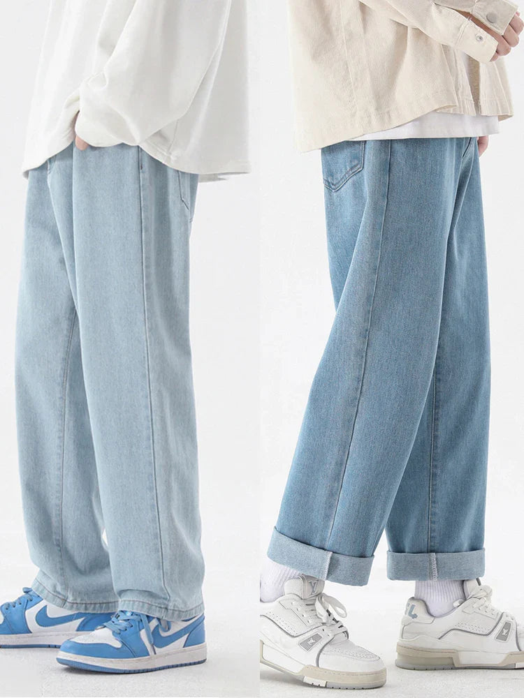 Ankellange Jeans med Brede Ben til Mænd - Elston