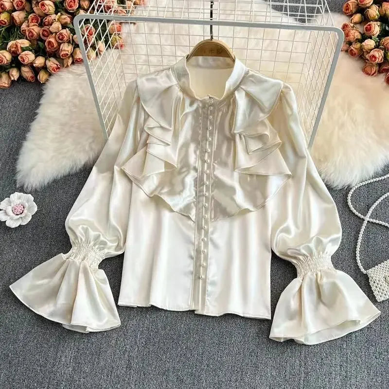 Kvinder Vintage Satin Bluse | Formel & Business Mode - Josinet