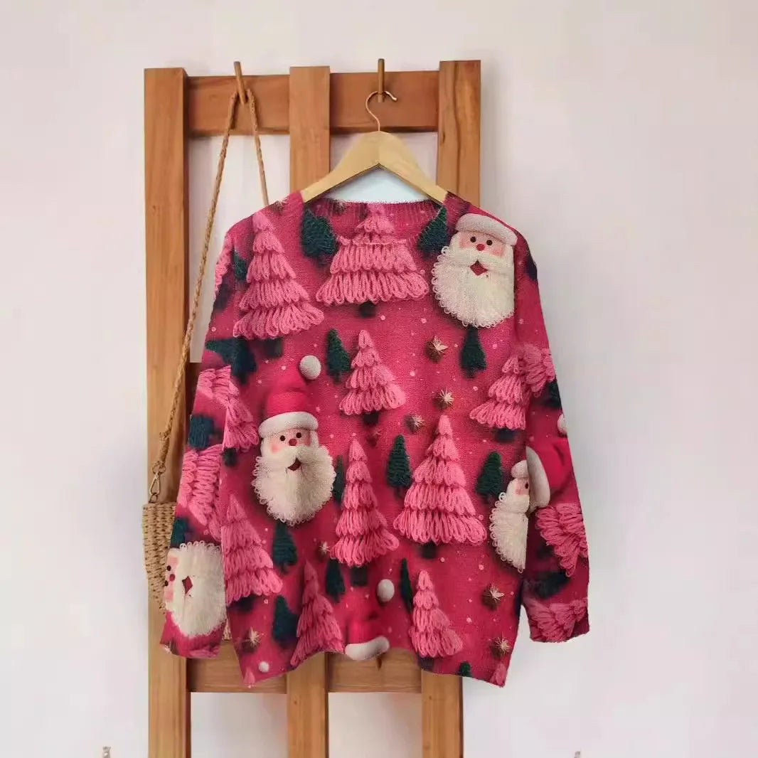 Vinter moderigtigt juletrøje med all-over print - Sultana