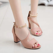 Stilfulde Beaded Romersk Inspirerede Trendy Kvinder Sandaler - Trashai