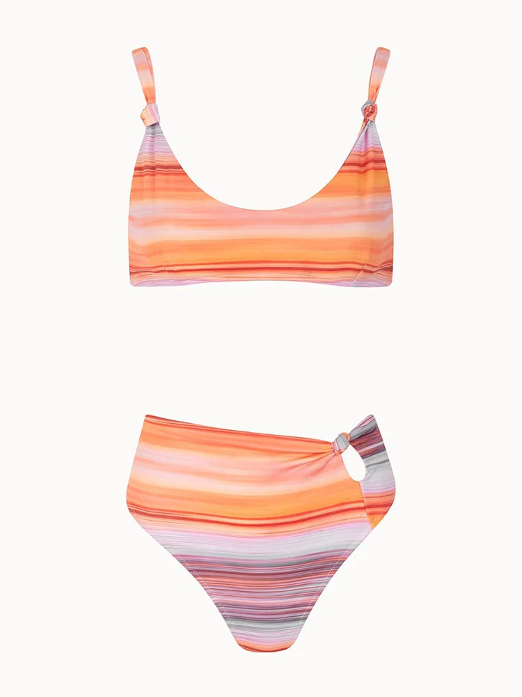 Elegant Bikini med Mønster – Damebadetøj til Ferie & Strand - Gailia