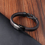 Flerlags Vævet Læderarmbånd til Mænd - Zacco
