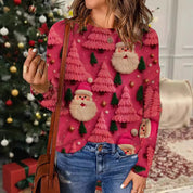Vinter moderigtigt juletrøje med all-over print - Sultana