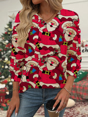 Vinter moderigtigt juletrøje med all-over print - Sultana