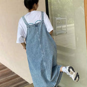 Falmet Overalls Denim kjole - Karila