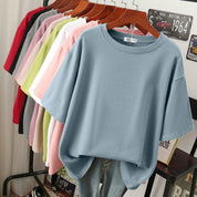Bomuld basic plus-størrelse T-shirt til kvinder - Annika
