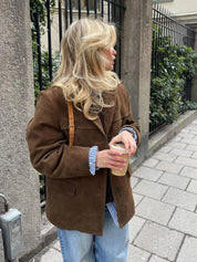 Brun kort jakke til kvinder - Matilde
