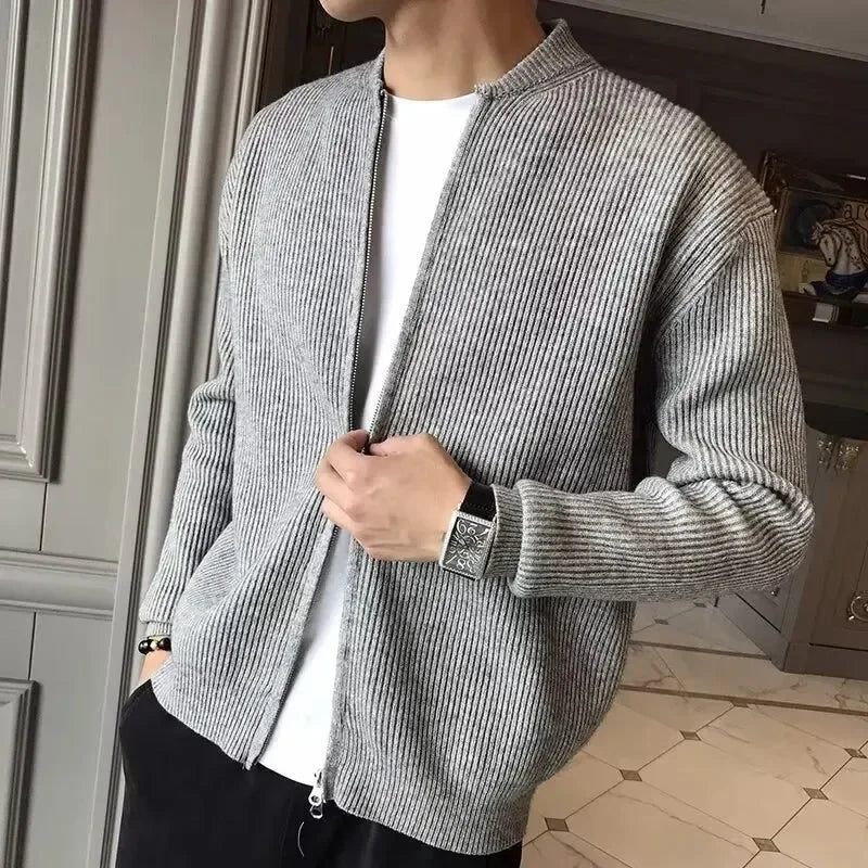 Vinter strikket cardigan sweater til mænd - Alce