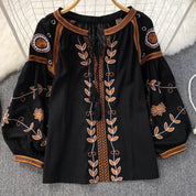 Boho Stil langærmet Bluse - Evenia
