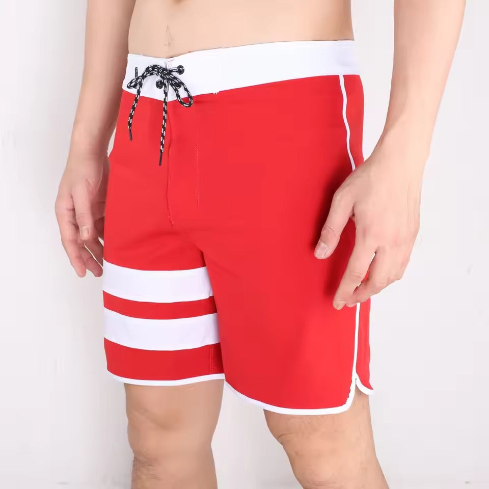 Strandshorts med kontraststrimler til mænd - Kevone
