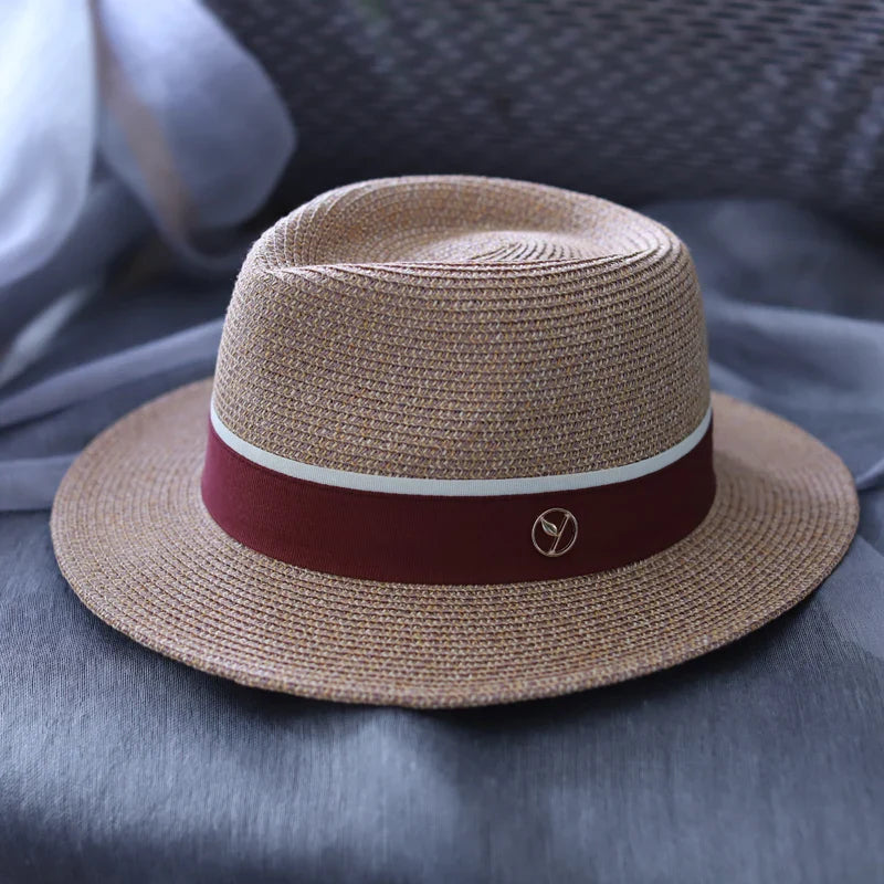 Stilfuld panama stråhat med bred skygge til sommer - Topanie
