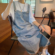 Falmet Overalls Denim kjole - Karila