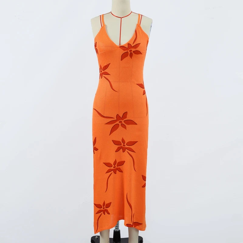 Lang Kjole med Jacquard-broderi til Kvinder – Elegant & Stilfuld - Ellenea
