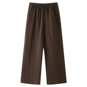 Forårs Linned Damesæt [ Kimono top + Brede Bukser ] - Marlani