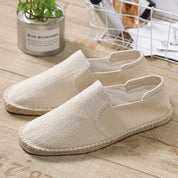 Lette Espadriller til Mænd | Åndbar Canvas Sommersko | Komfortable Glide På Sko med Hamp Fiber Såler - Colind