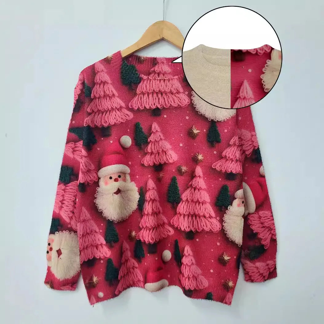 Vinter moderigtigt juletrøje med all-over print - Sultana