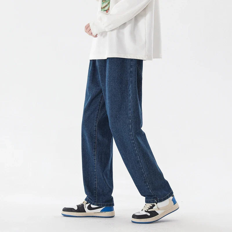 Ankellange Jeans med Brede Ben til Mænd - Elston