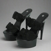 Højhælede Peep Toe Damesandaler - Meleni