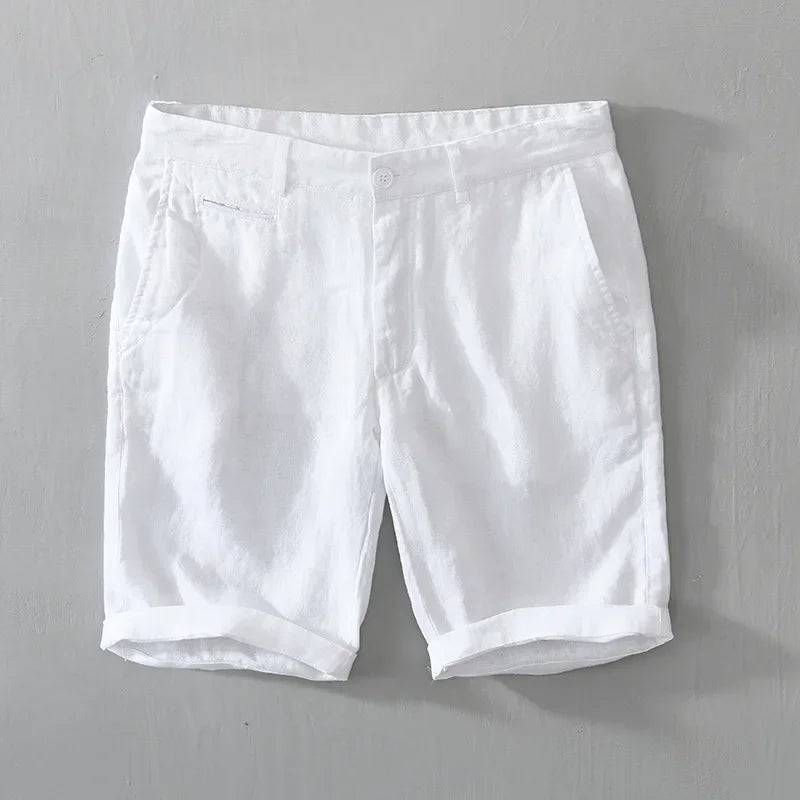 Mænds Linnedshorts med Mellemtalje | Sommer | Forår - Carco