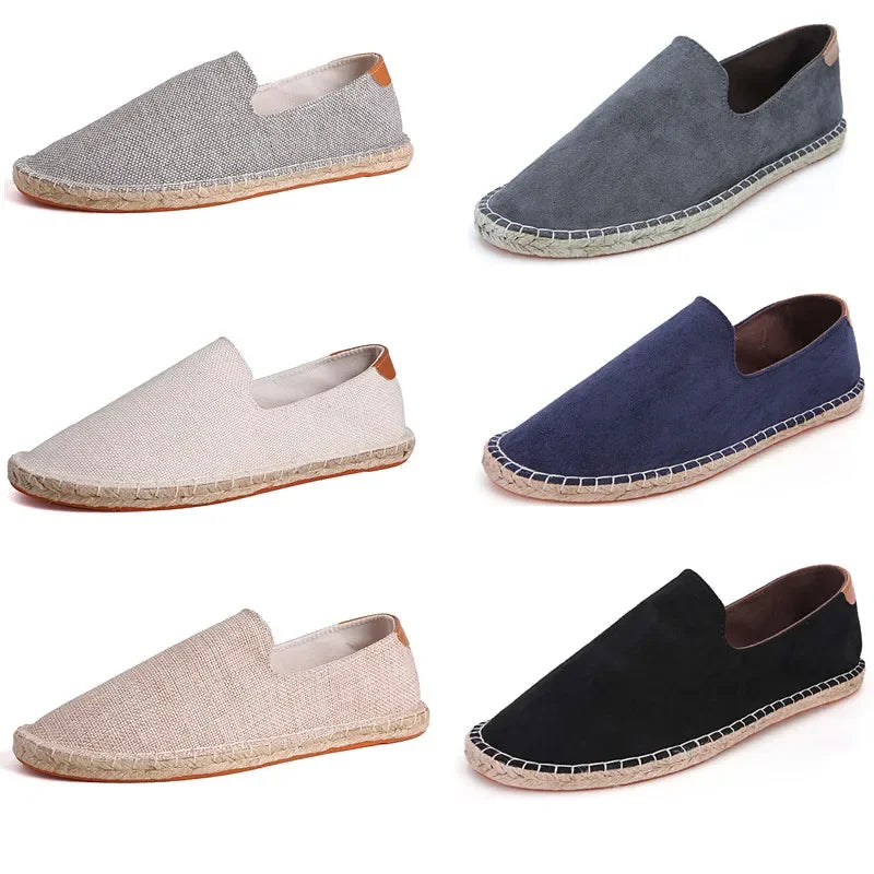 Letvægts Glide På Loafers Lavet af Canvas Materiale til Mænd og Kvinder - Alanie