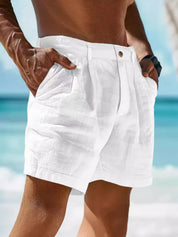 Klassiske Linned Slim Pasform Herreshorts | Forår | Sommer - Chons