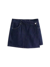 Denim top og mini nederdel - todelt sæt - Urema
